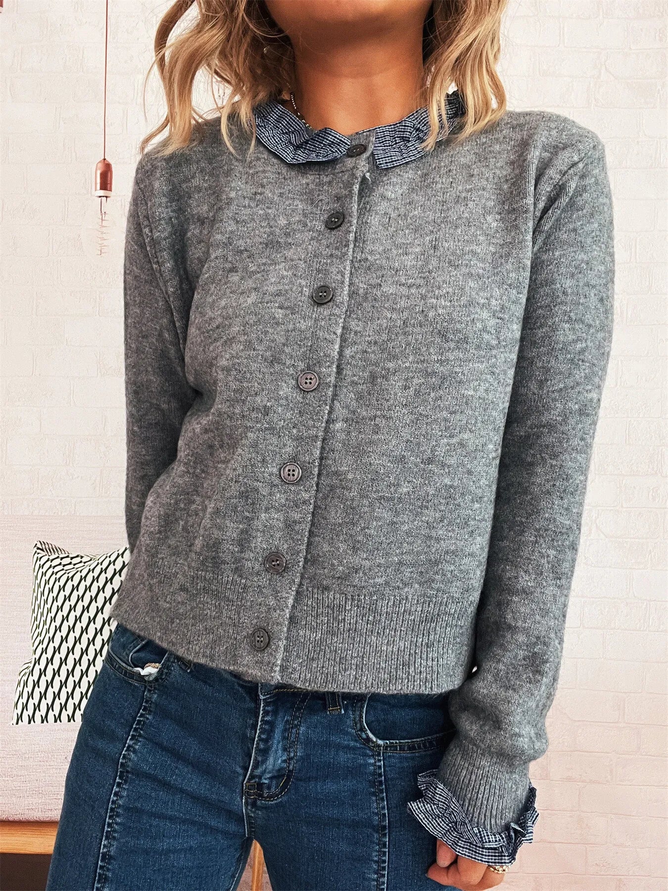 Button Up Long Sleeve Cardigan