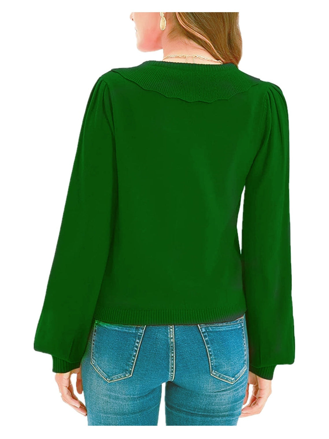 Women Collared Long Sleeve Button Down Cardigan