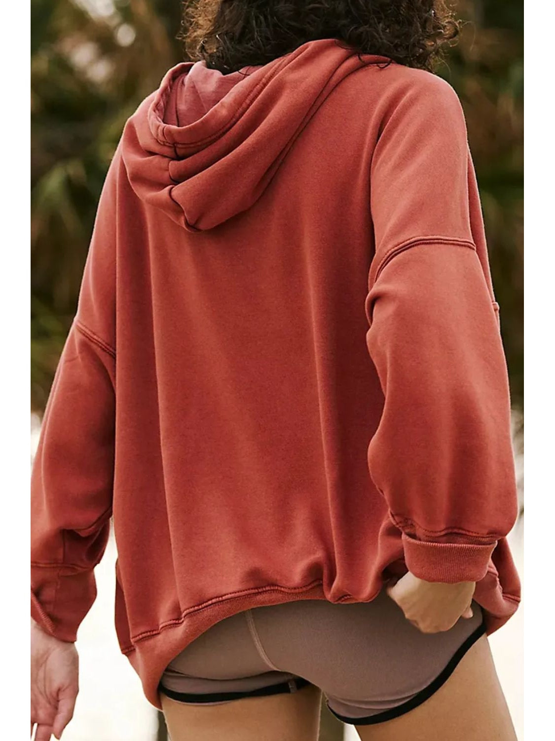 NicholesGifts Women Drawstring Dropped Shoulder Long Sleeve Hoodie NicholesGifts