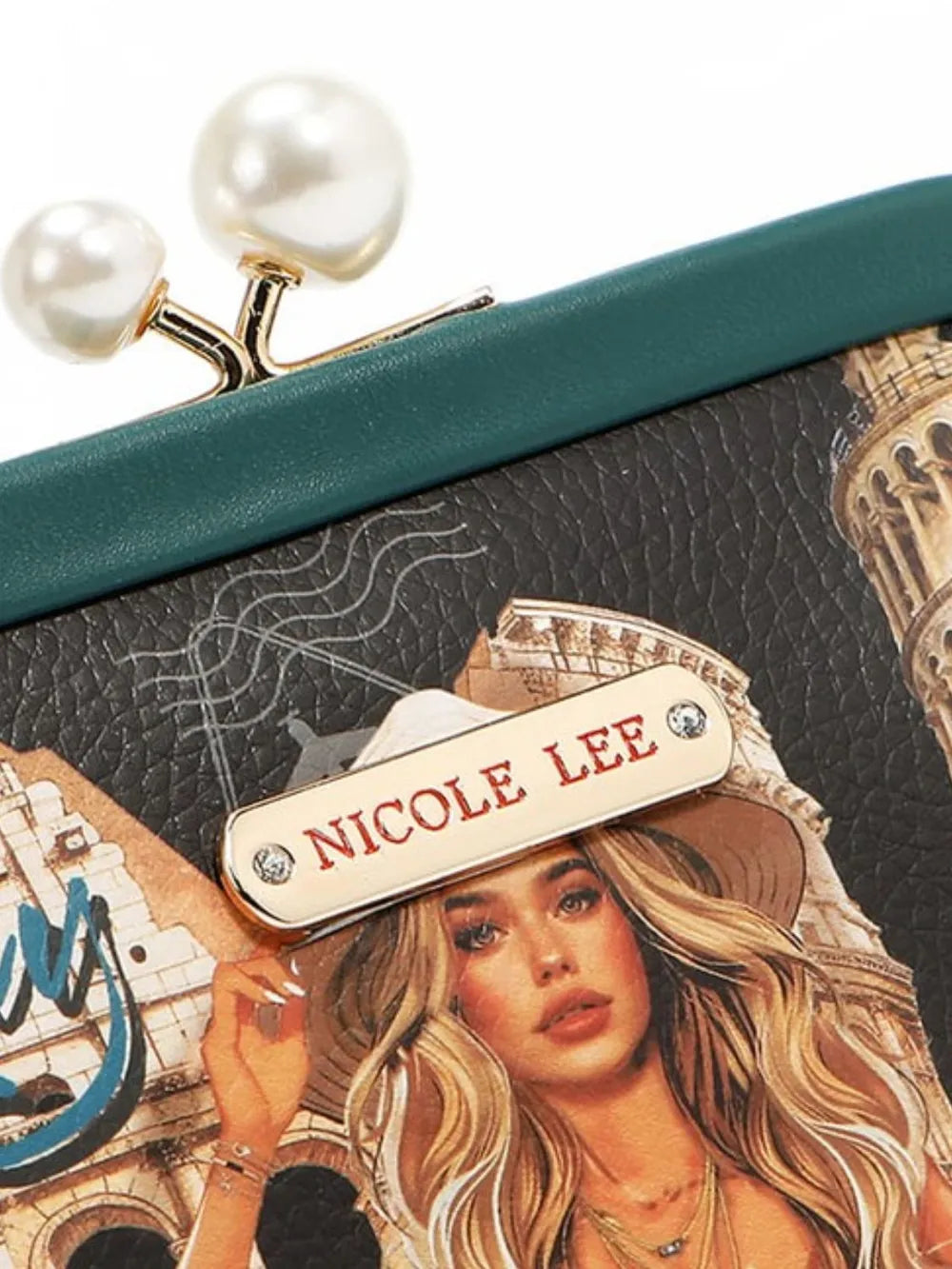 Nicole Lee USA Chelsea Pearl Kiss-Lock Coin Purse Trendsi