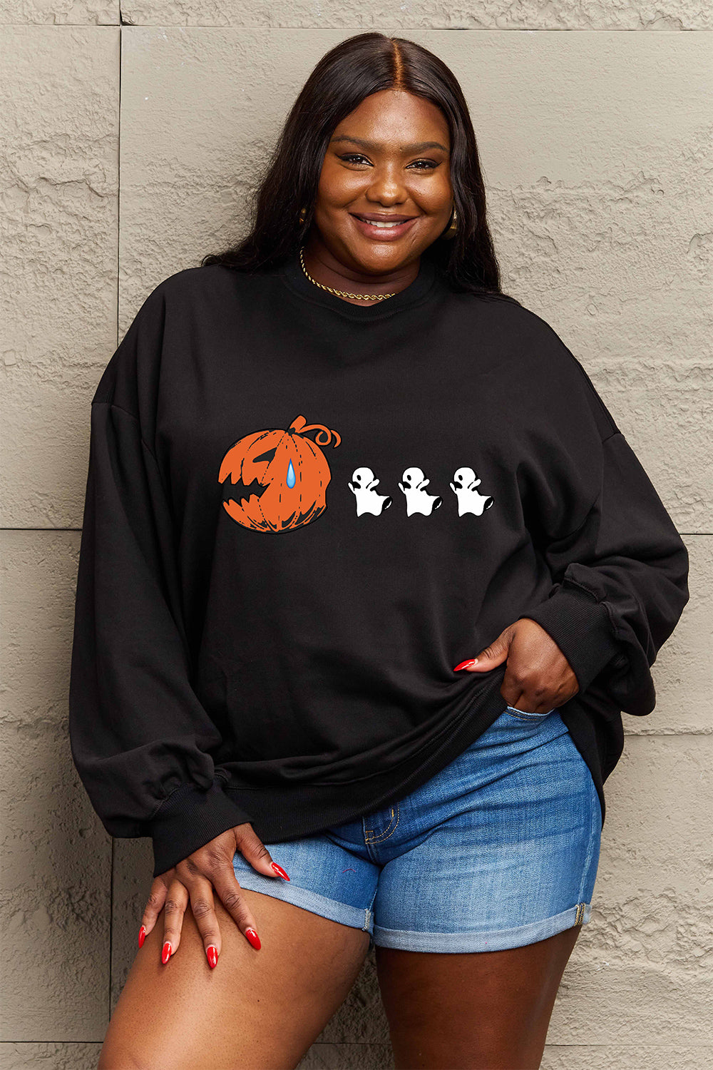Simply Love Full Size Graphic Dropped Shoulder Sweatshirt NicholesGifts