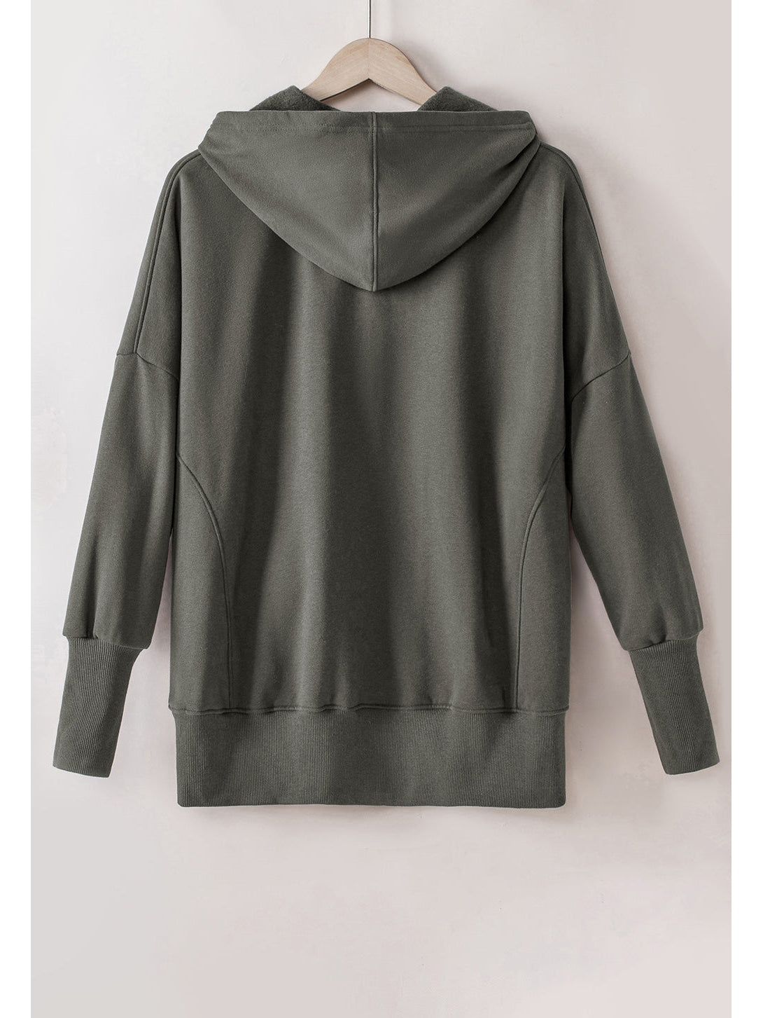 NicholesGifts Women Quarter-Snap Dropped Shoulder Hoodie NicholesGifts