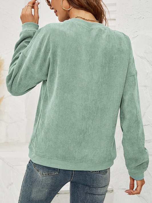 Women Skull Graphic Dropped Shoulder Sweatshirt nicholesgifts