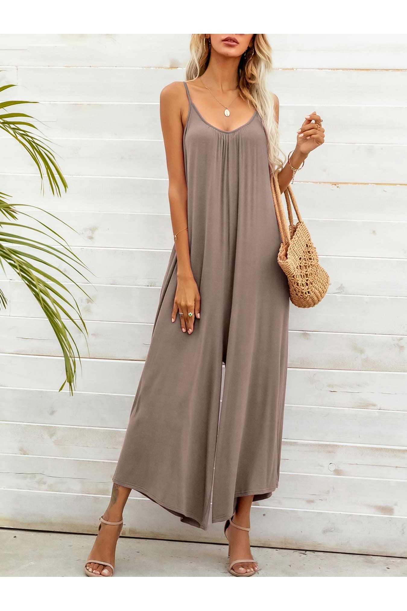 Spaghetti Strap Scoop Neck Jumpsuit