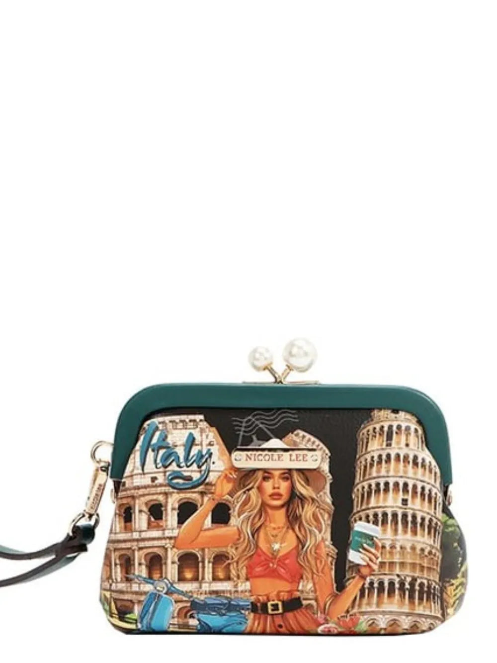 Nicole Lee USA Chelsea Pearl Kiss-Lock Coin Purse Trendsi