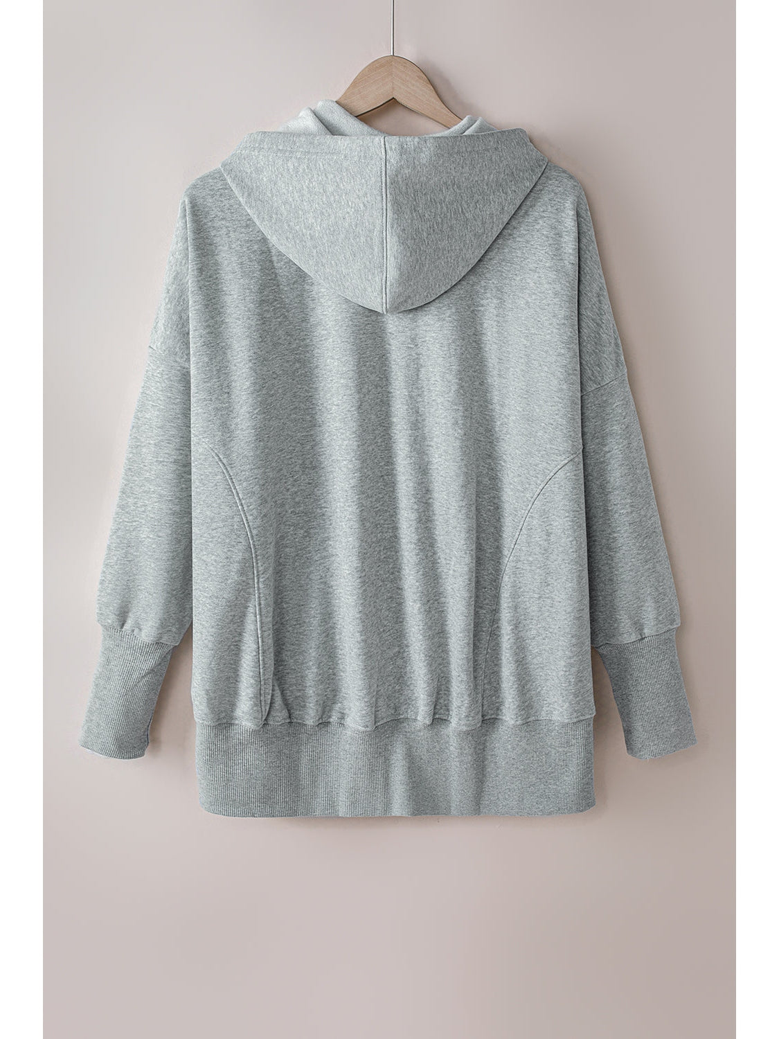 NicholesGifts Women Quarter-Snap Dropped Shoulder Hoodie NicholesGifts