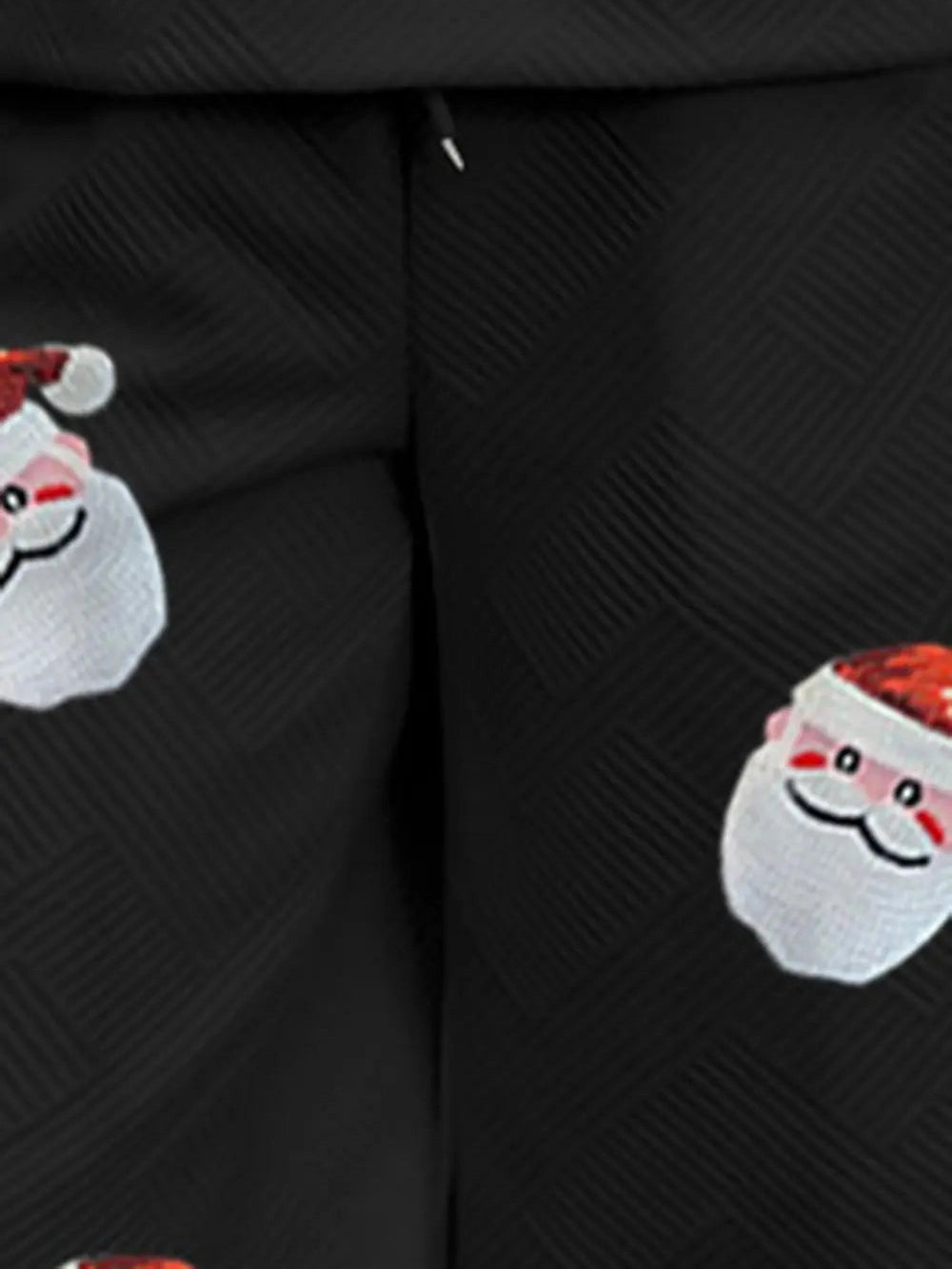 Santa Sequin Round Neck Top and Pants Set NicholesGifts