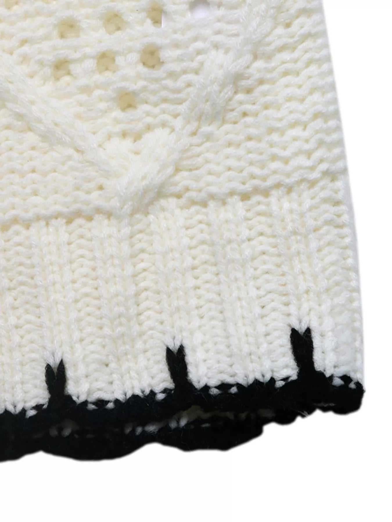 Cable Knit Round Neck Sweater