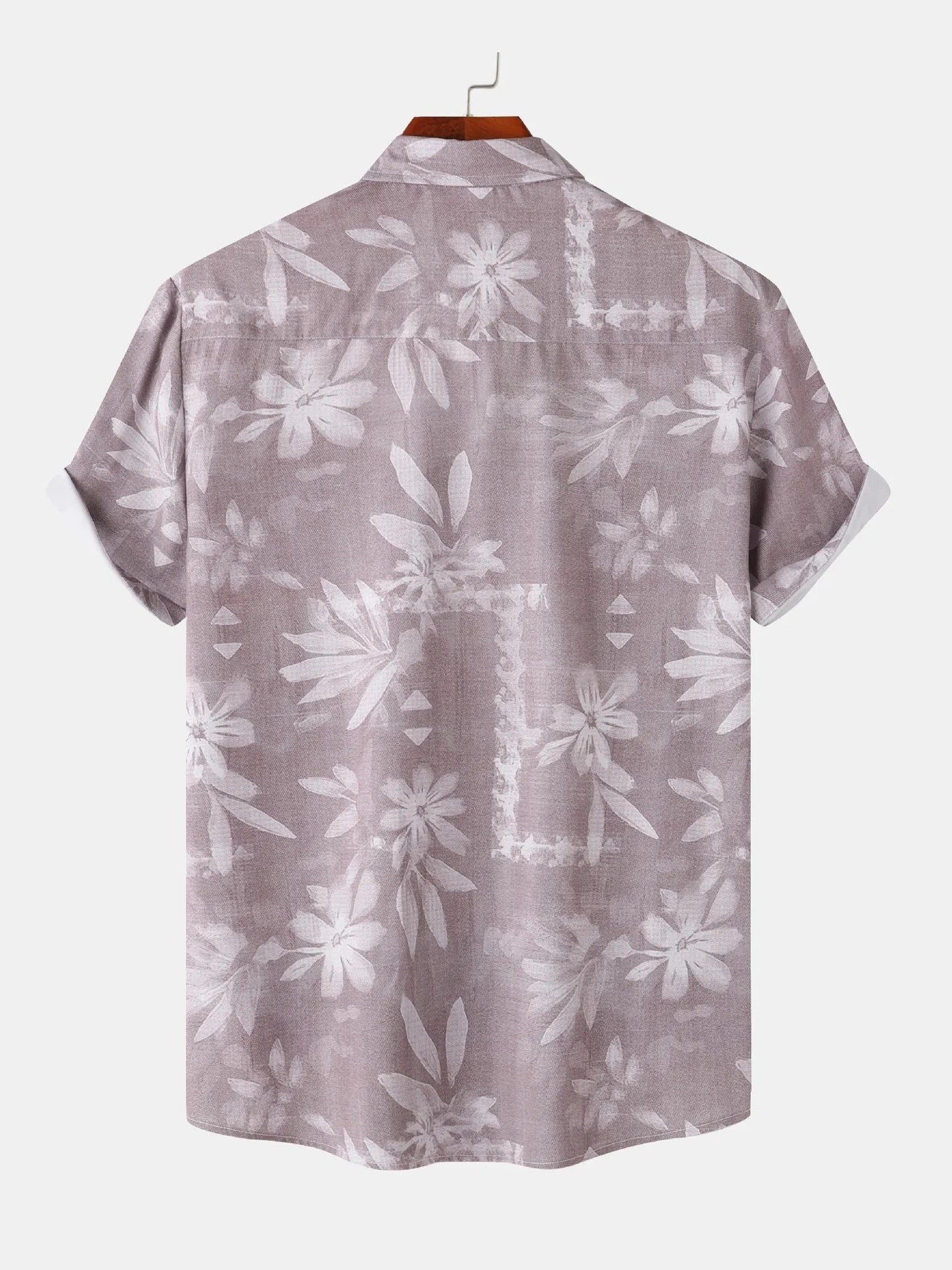 Men's Print Short Sleeve Button-Up Shirt NicholesGifts
