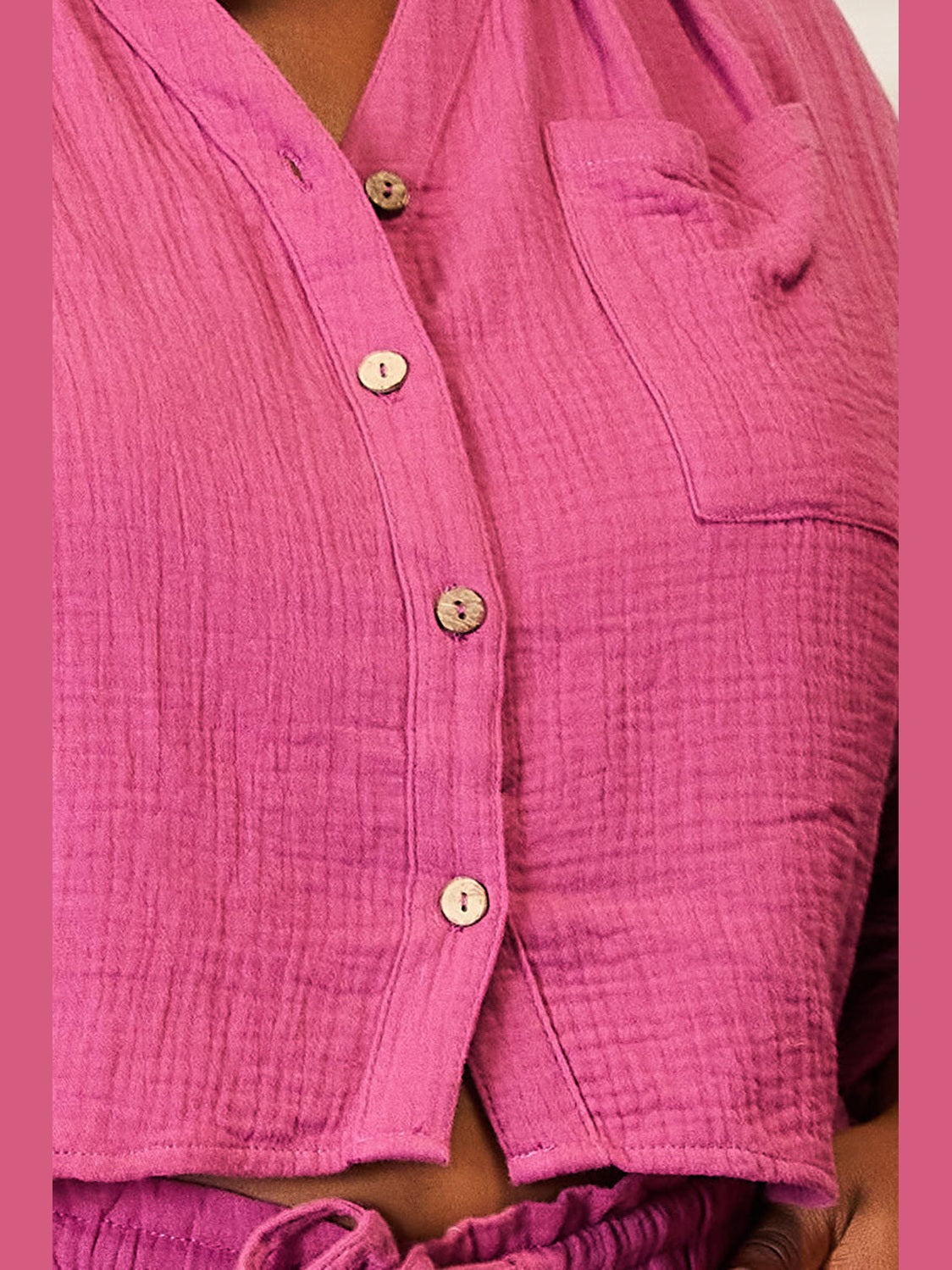 Basic Bae Buttoned Long Sleeve Top and Shorts Set NicholesGifts