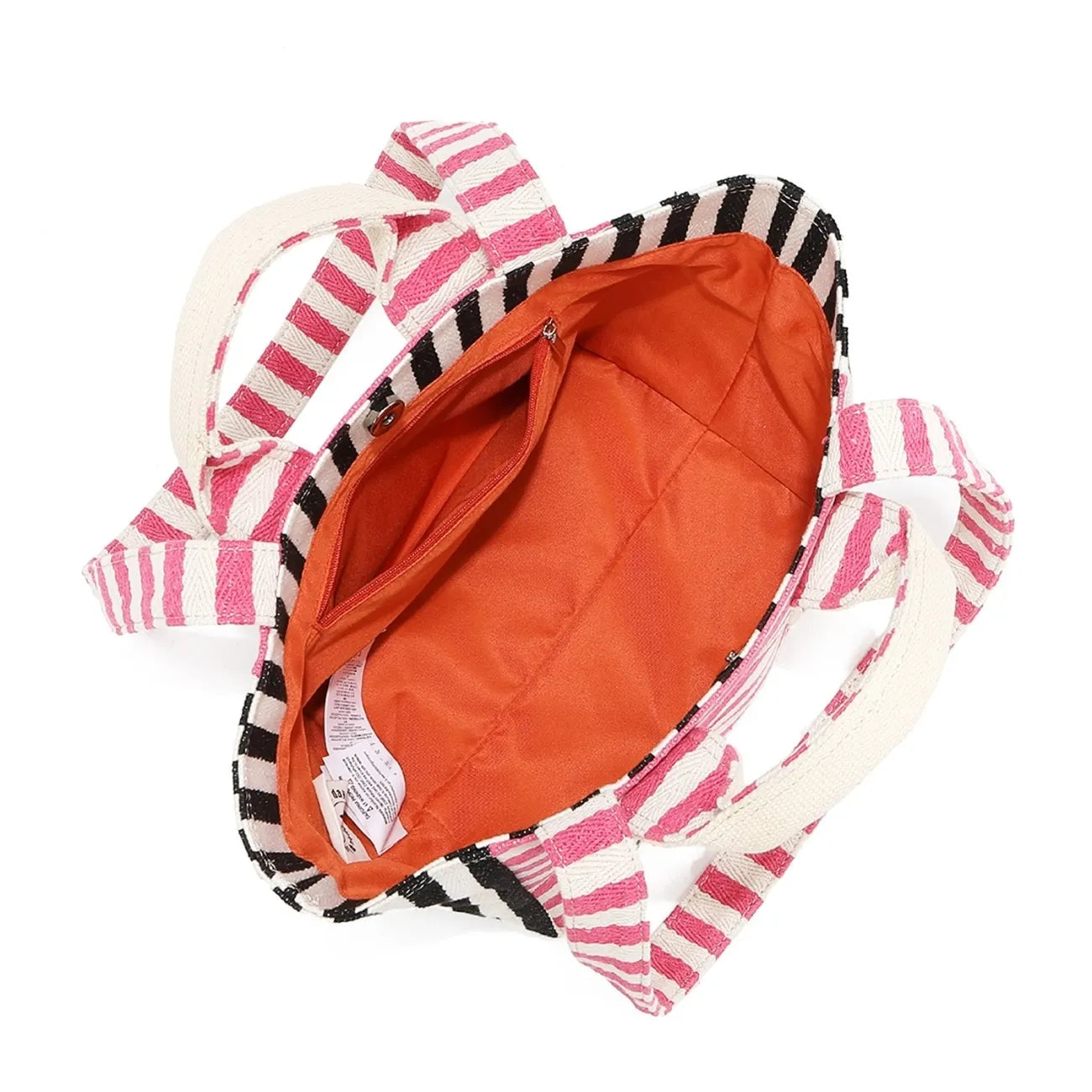 Nicole Lee USA Letter Striped Tote Bag Trendsi