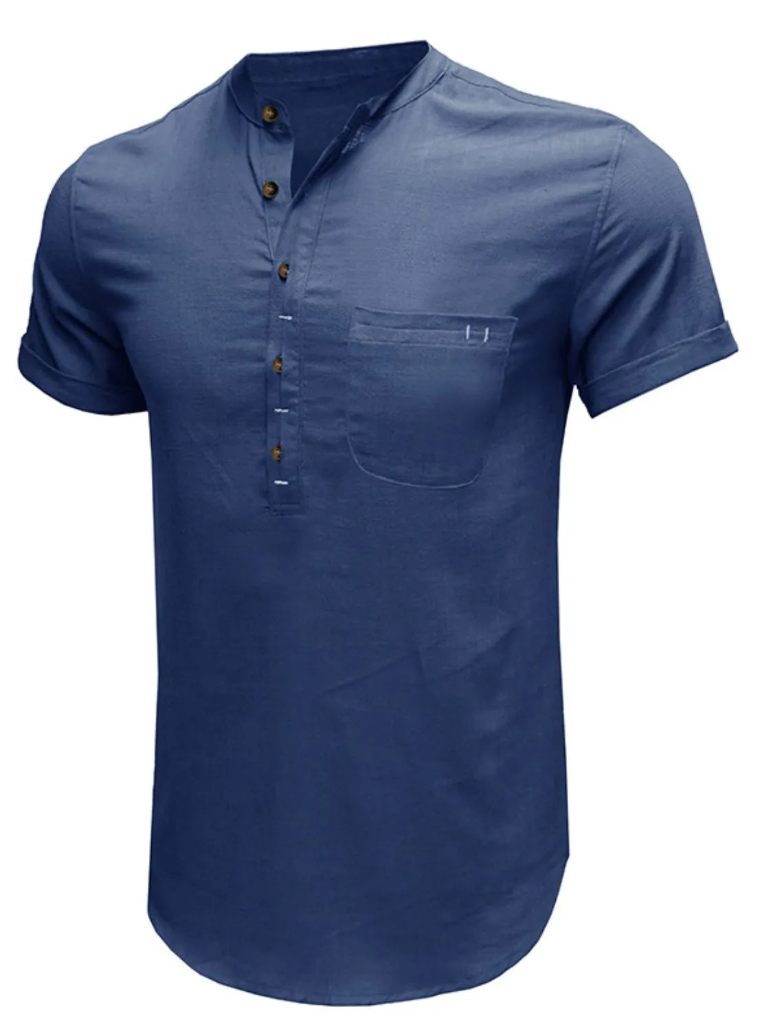 Men's Button Detail Short Sleeve Polo