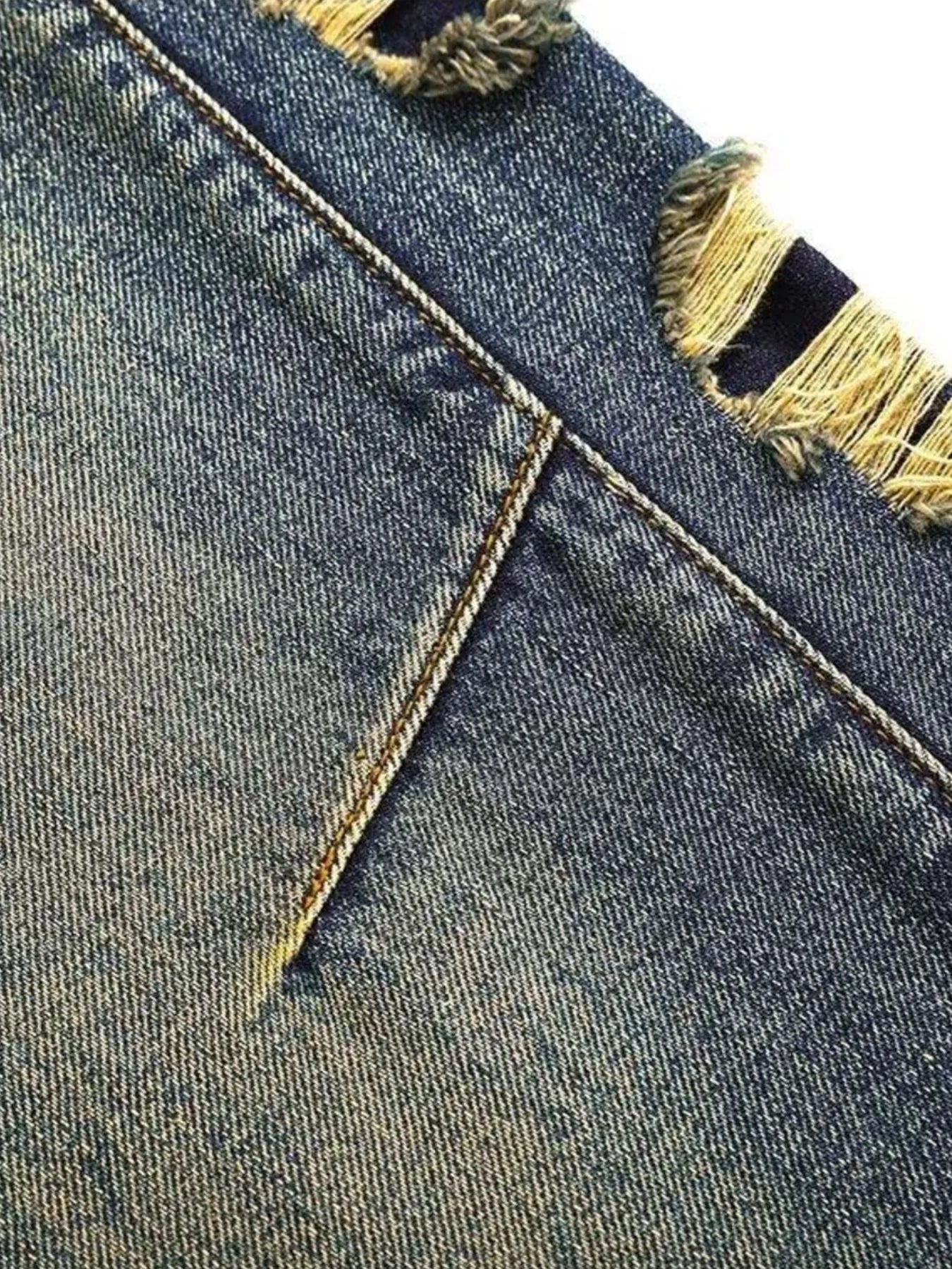 Men's Full Size Distressed Wide Leg Baggy Jeans Plus Size