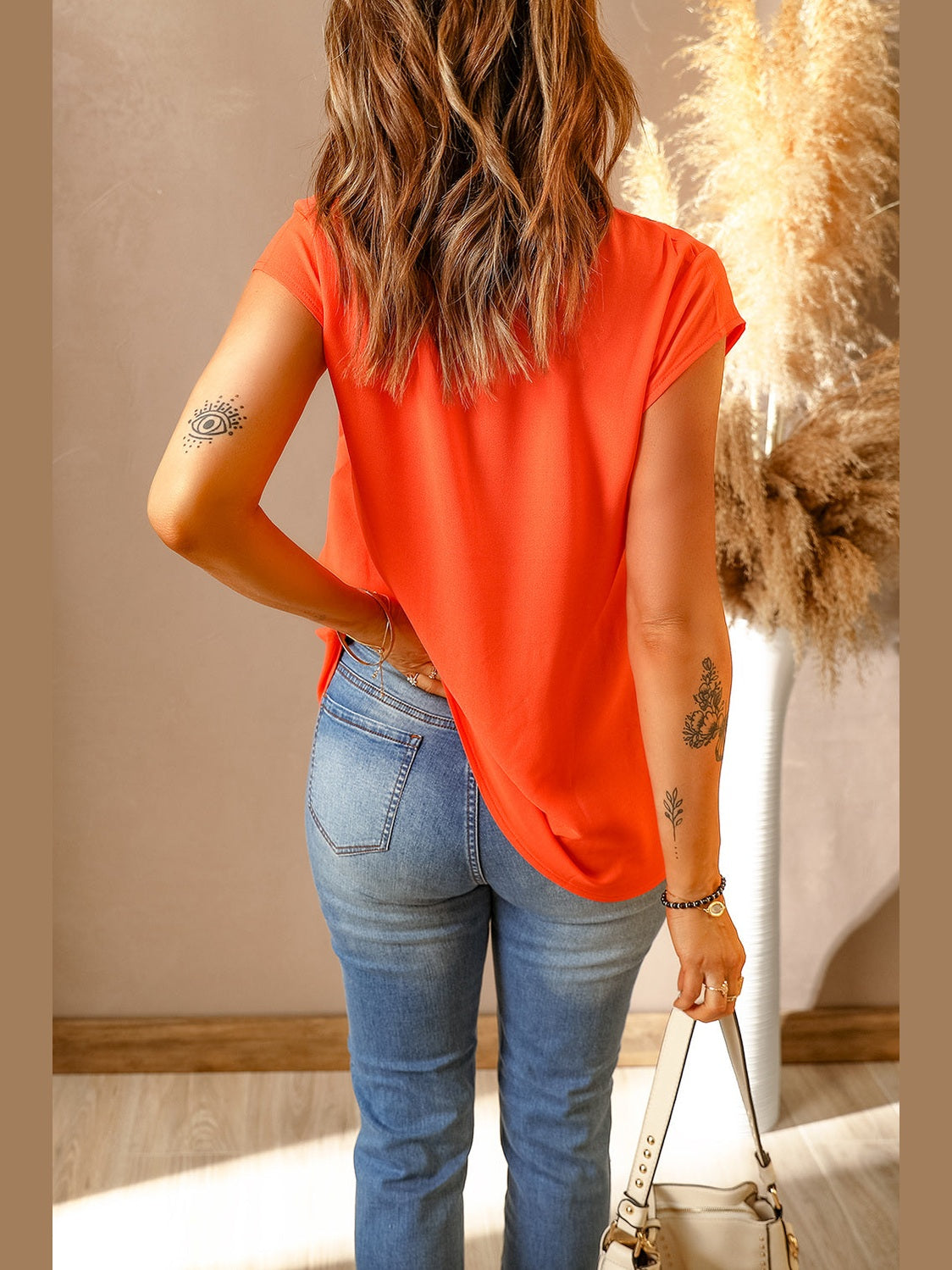 Embroidered Short Sleeve Blouse