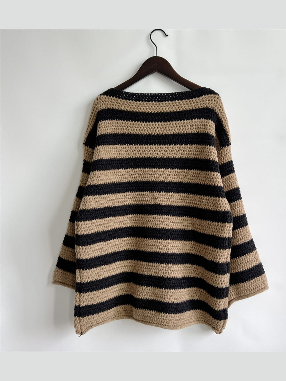 Striped Round Neck Long Sleeve Sweater NicholesGifts