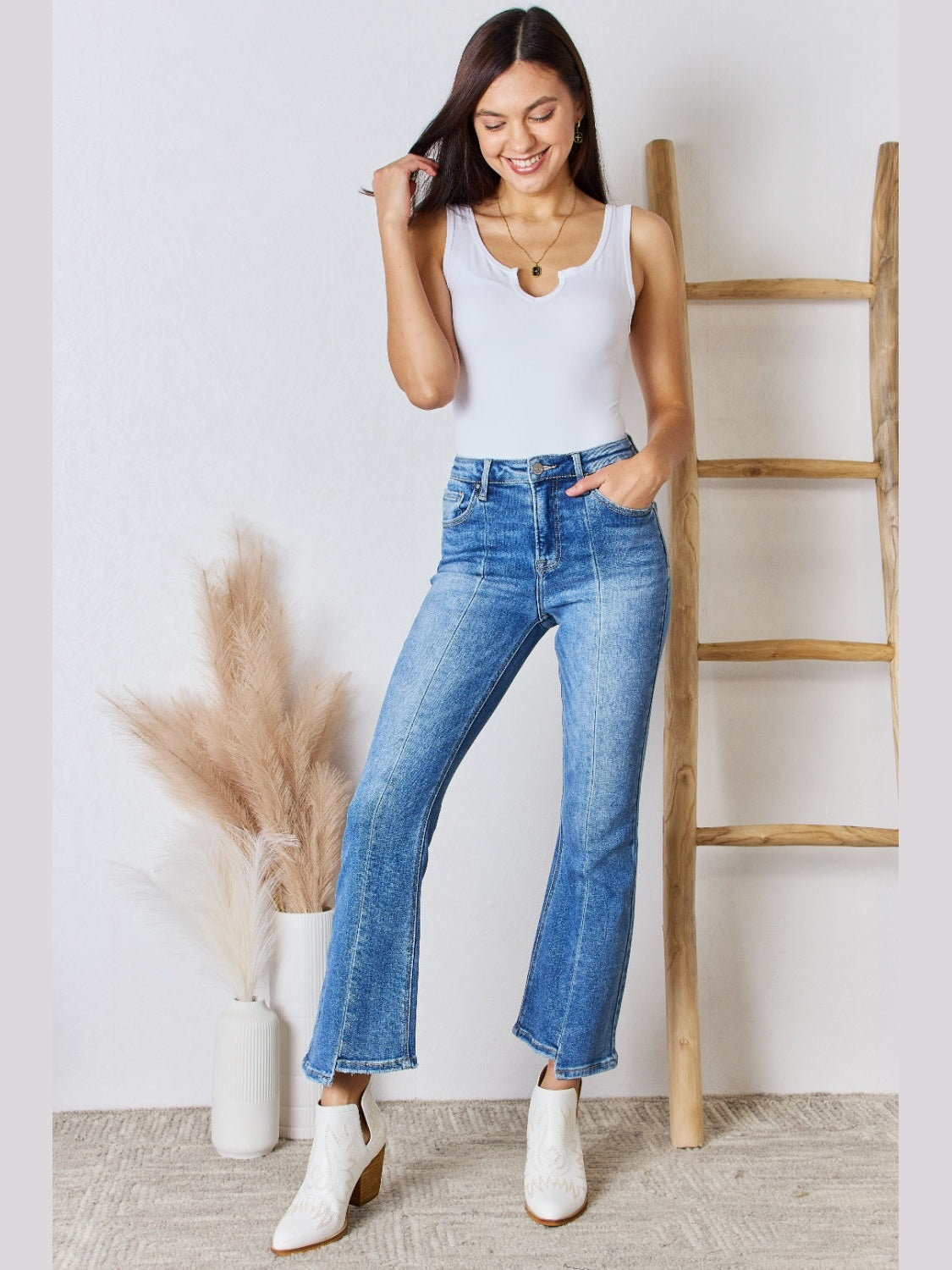 Zenana Microfiber Notched Sleeveless Bodysuit NicholesGifts