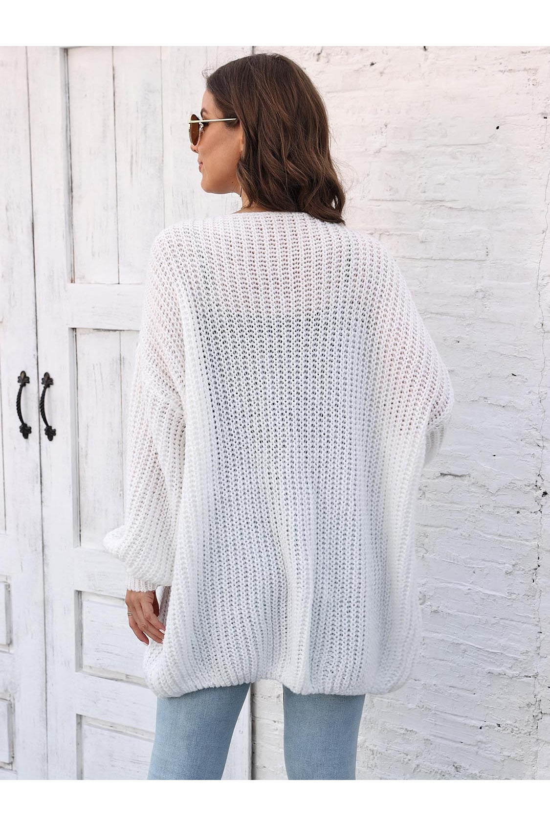 Open Front Dropped Shoulder Longline Cardigan NicholesGifts