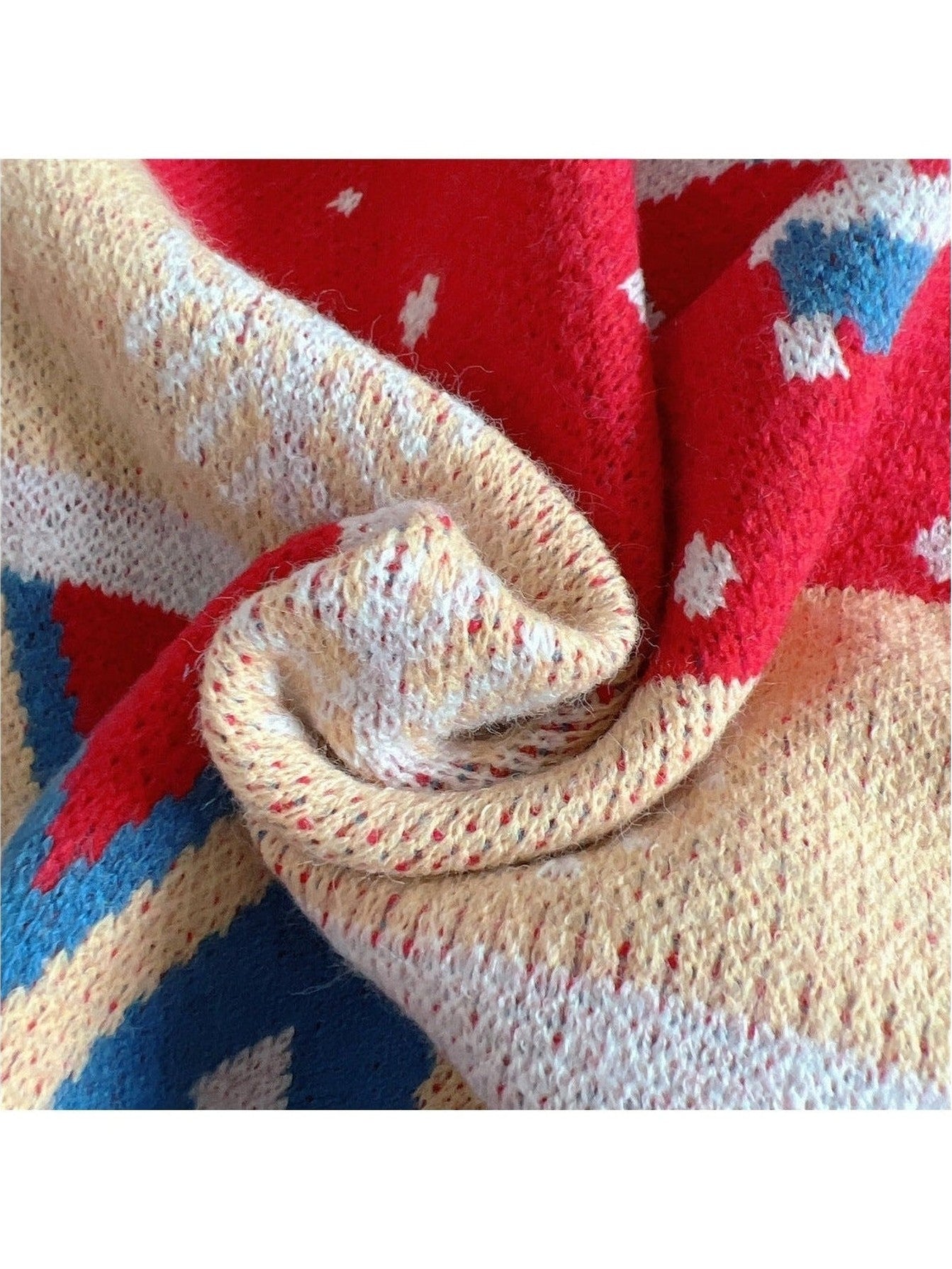 Women Printed Round Neck Long Sleeve Sweater