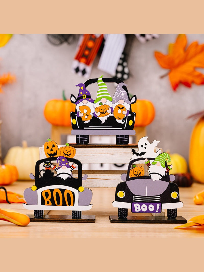 3-Piece Halloween Element Car-Shape Ornaments NicholesGifts
