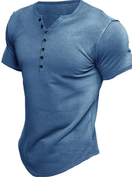 Men's Button Detail Short Sleeve Polo NicholesGifts