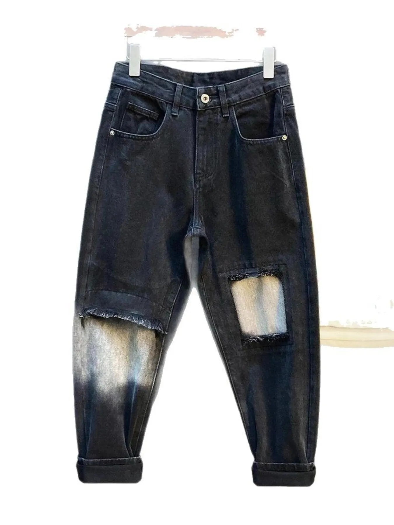 Men's Distressed Loose Fit Jeans