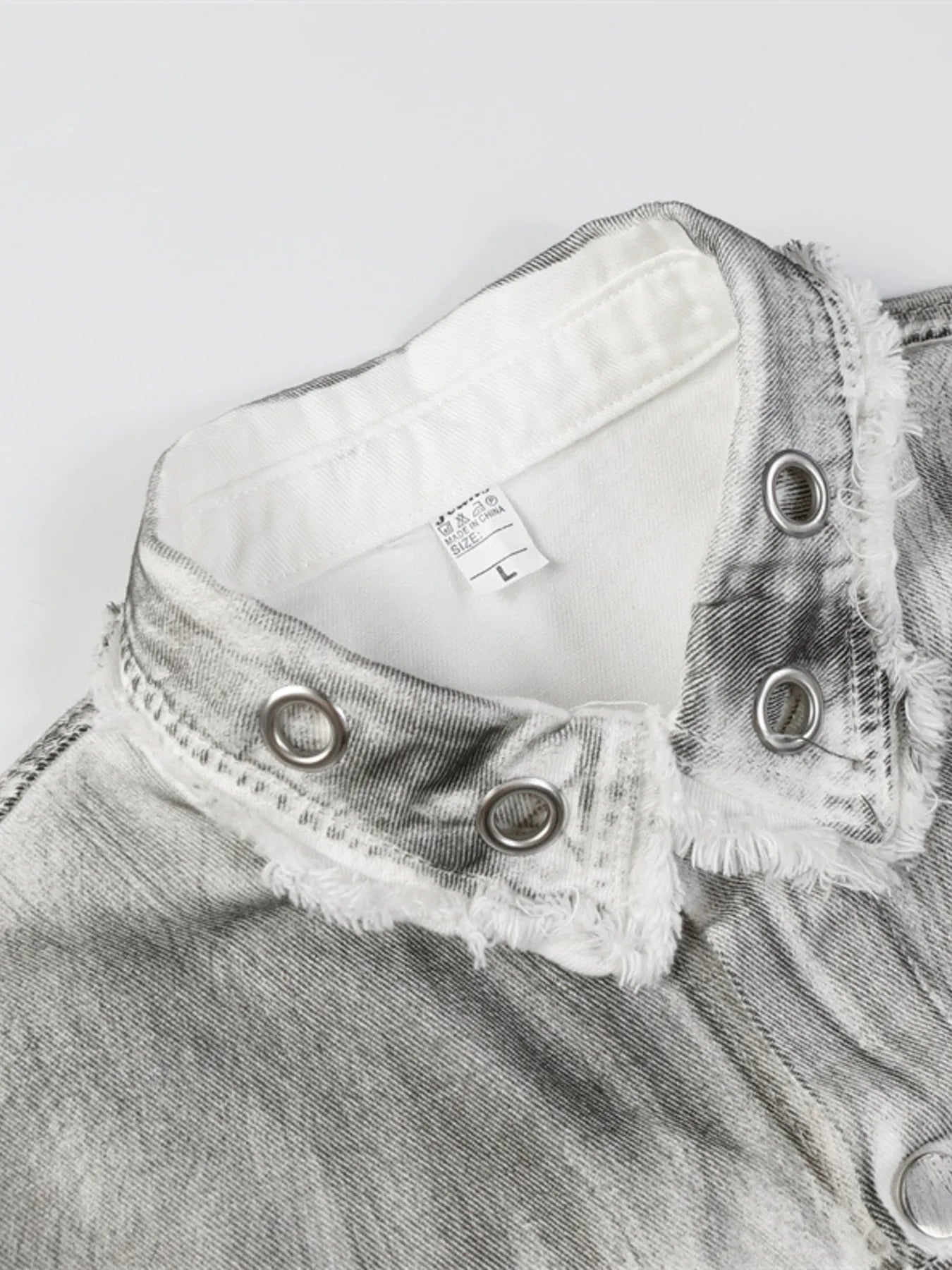 Men's Plus Size Wash Button Up Long Sleeve Denim Jacket Trendsi