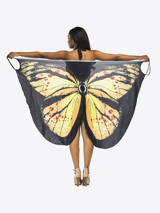 Butterfly Spaghetti Strap Cover Up