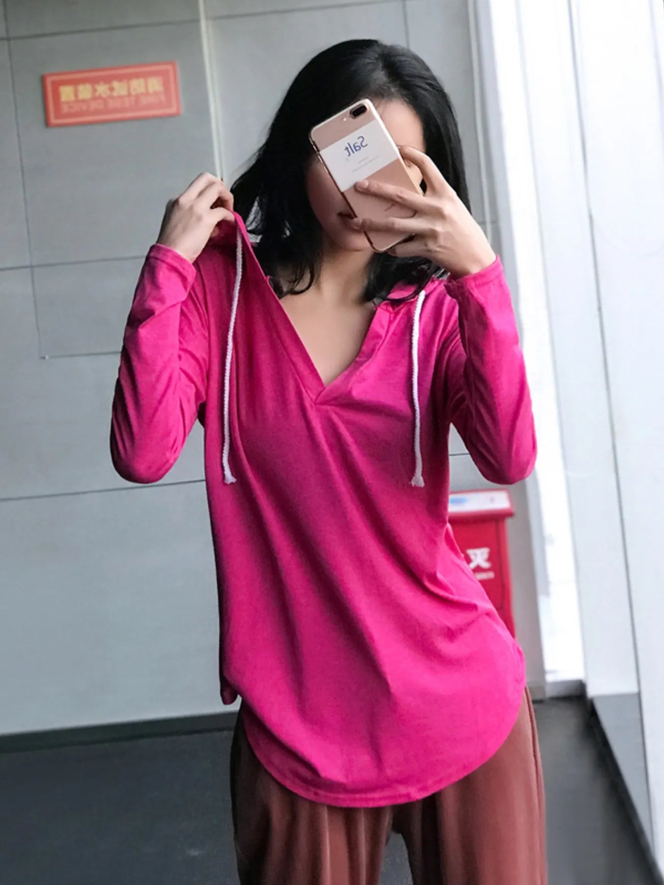 Full Size Drawstring Long Sleeve Hoodie Plus Size