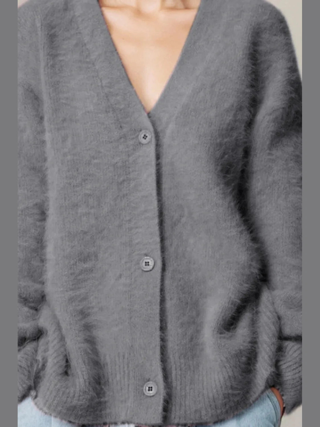 Women Button Up Dropped Shoulder Cardigan nicholesgifts