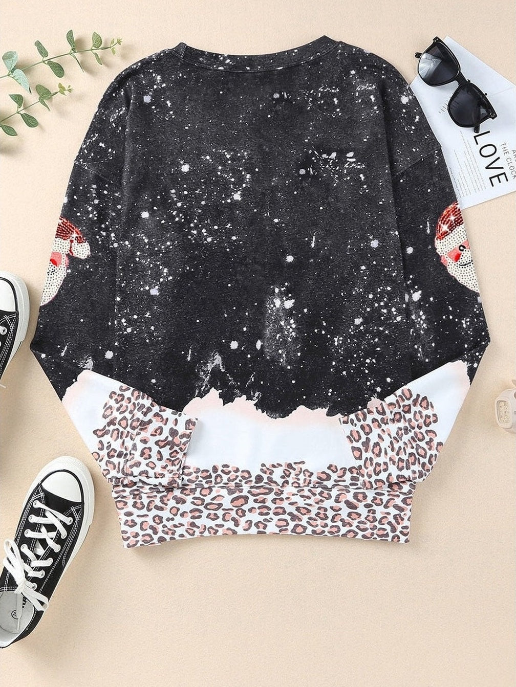 Sequin Patch Christmas Element Sweatshirt NicholesGifts