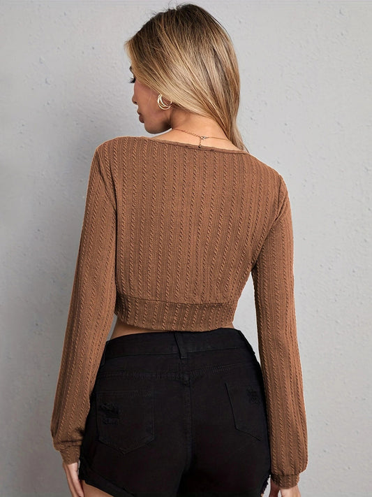 V Neck Crop Top nicholesgifts