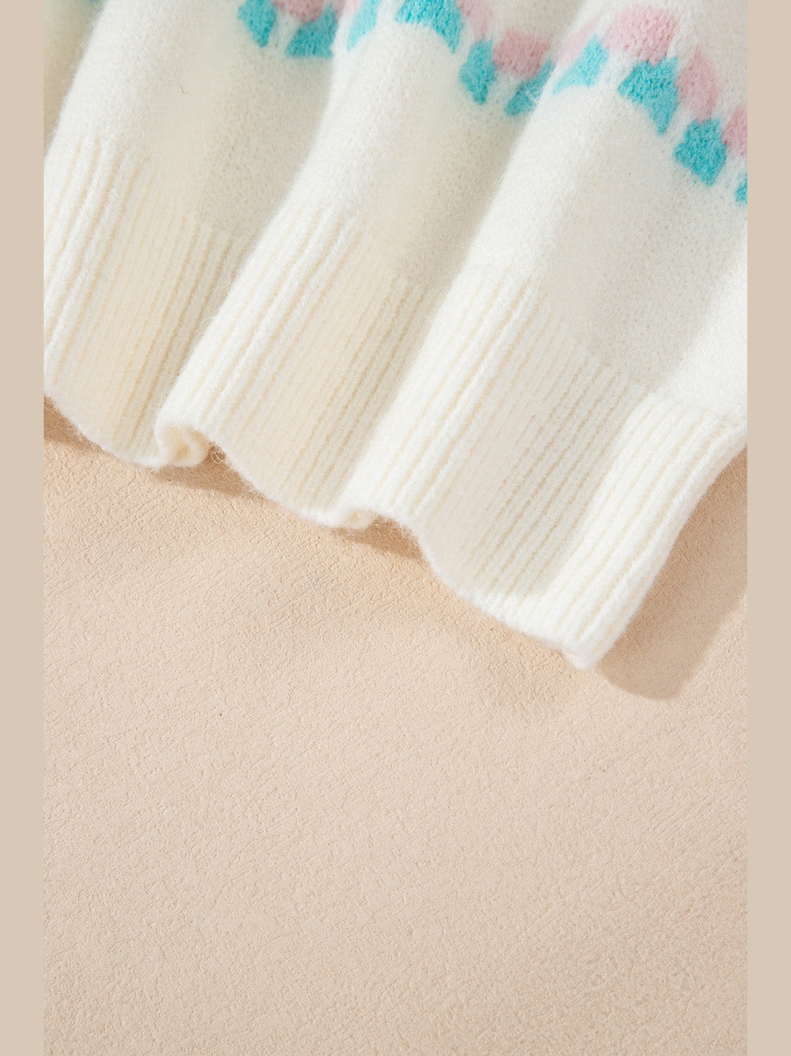 Christmas Tree Ribbed Hem Dropped Shoulder Sweater NicholesGifts