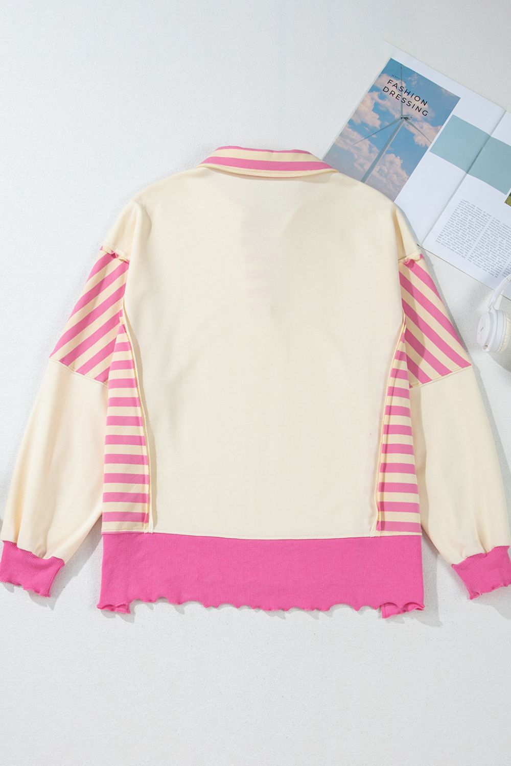 Women Valentine’s Day Sequin Heart Pattern Long Sleeve Sweatshirt