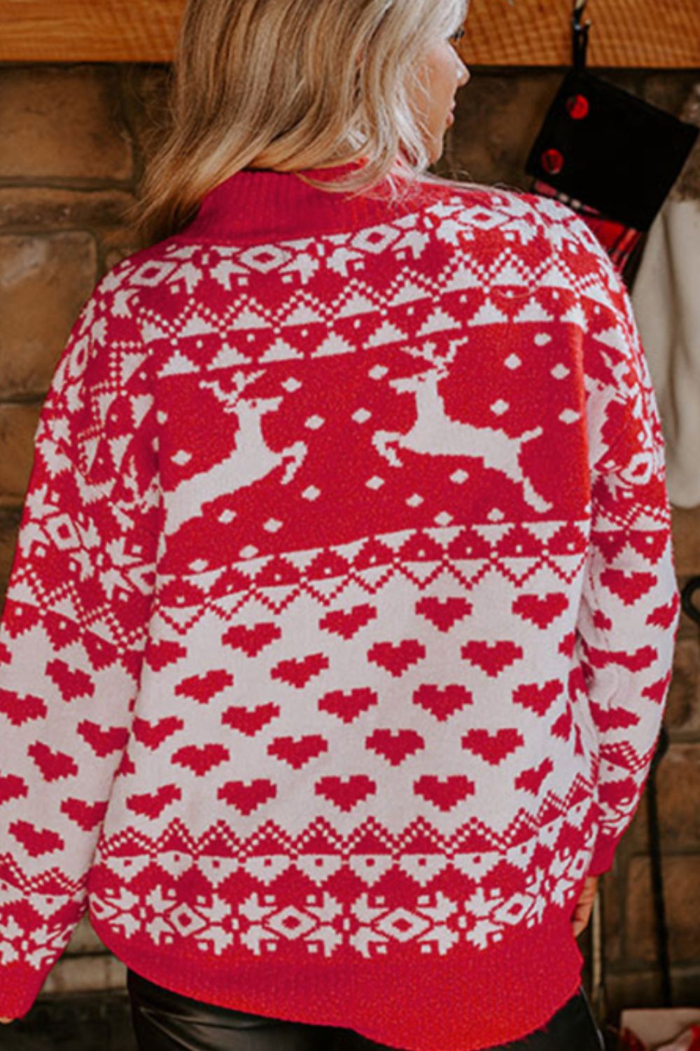 Christmas Element Turtleneck Long Sleeve Sweater NicholesGifts