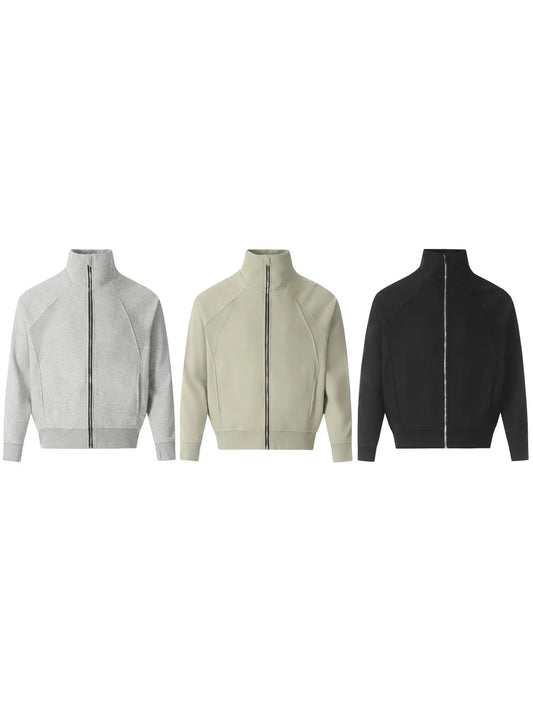 Men's Zip Up Stand Collar Jacket Trendsi
