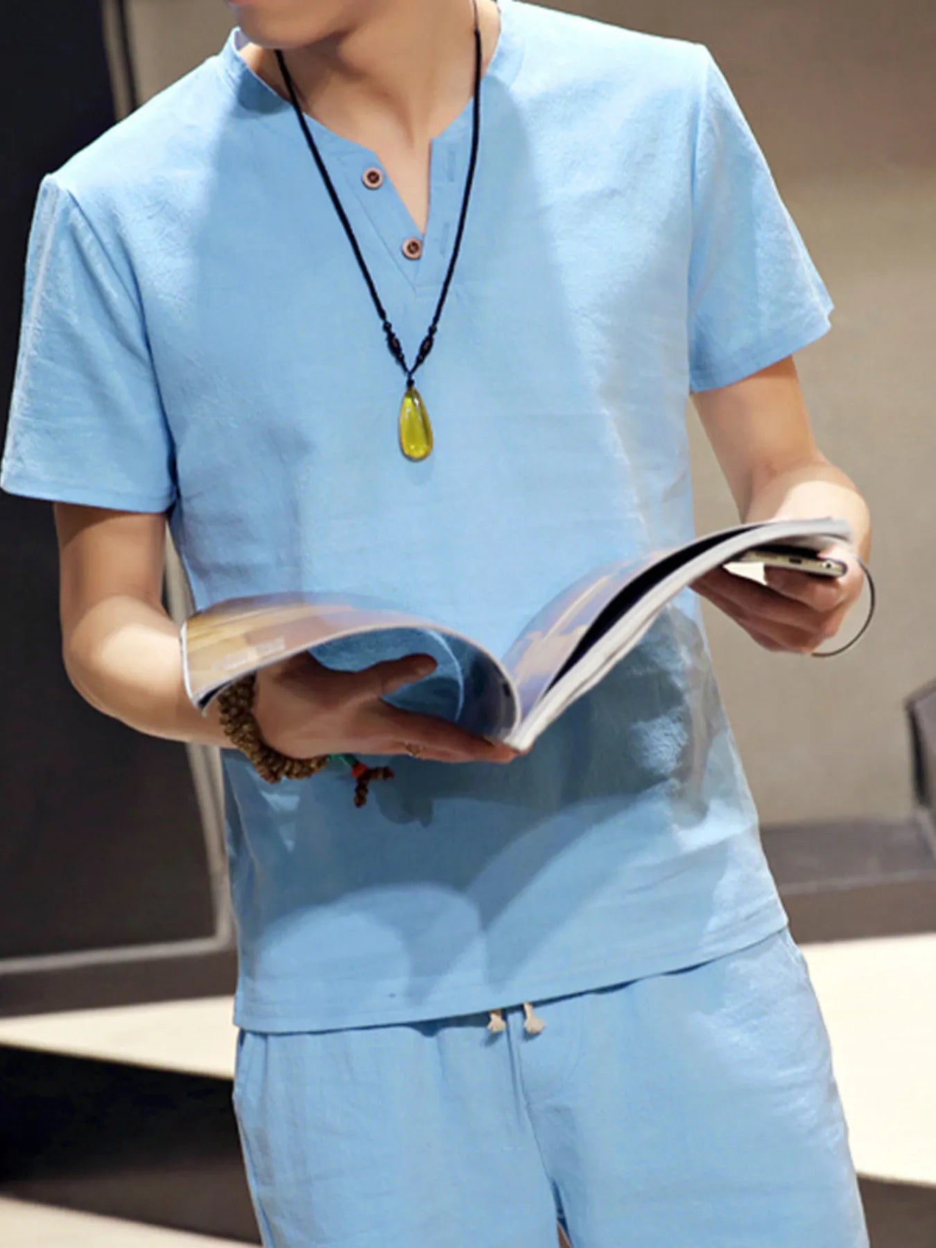 Men's Plus Size Notched Short Sleeve T-Shirt NicholesGifts