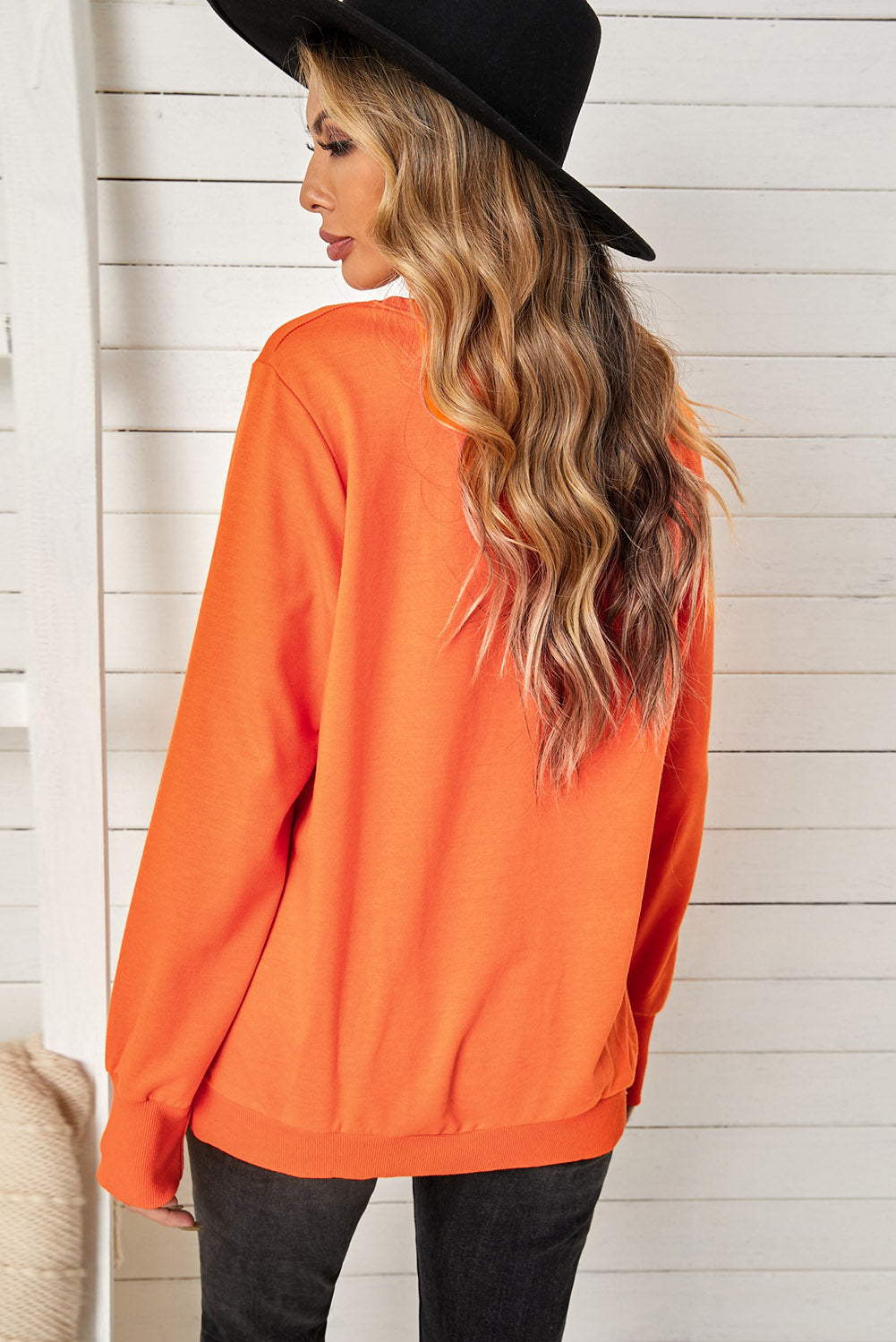 Women Leopard Jack-O-Lantern Sweatshirt NicholesGifts