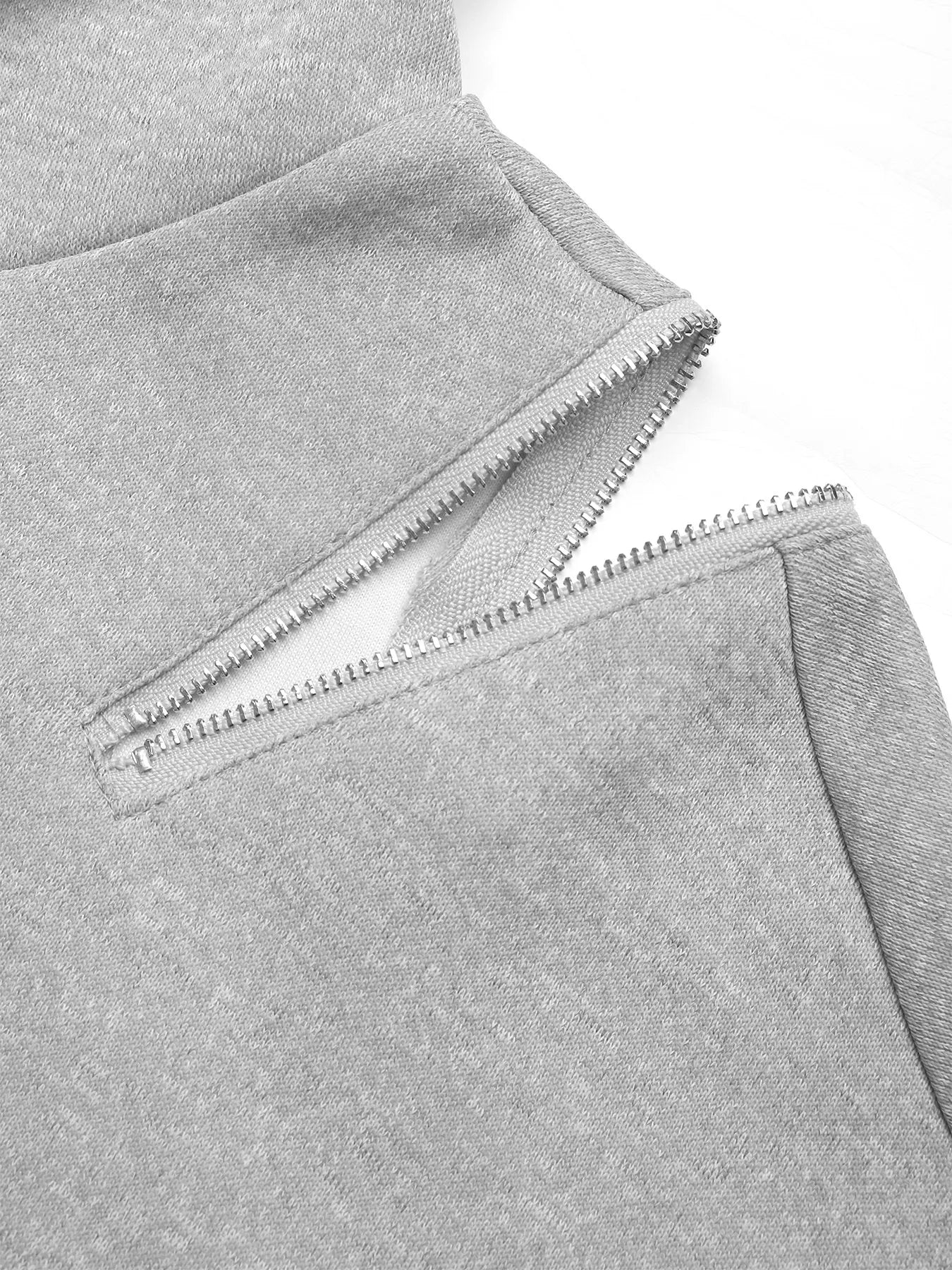Drawstring Zip Detail Cold Shoulder Hoodie