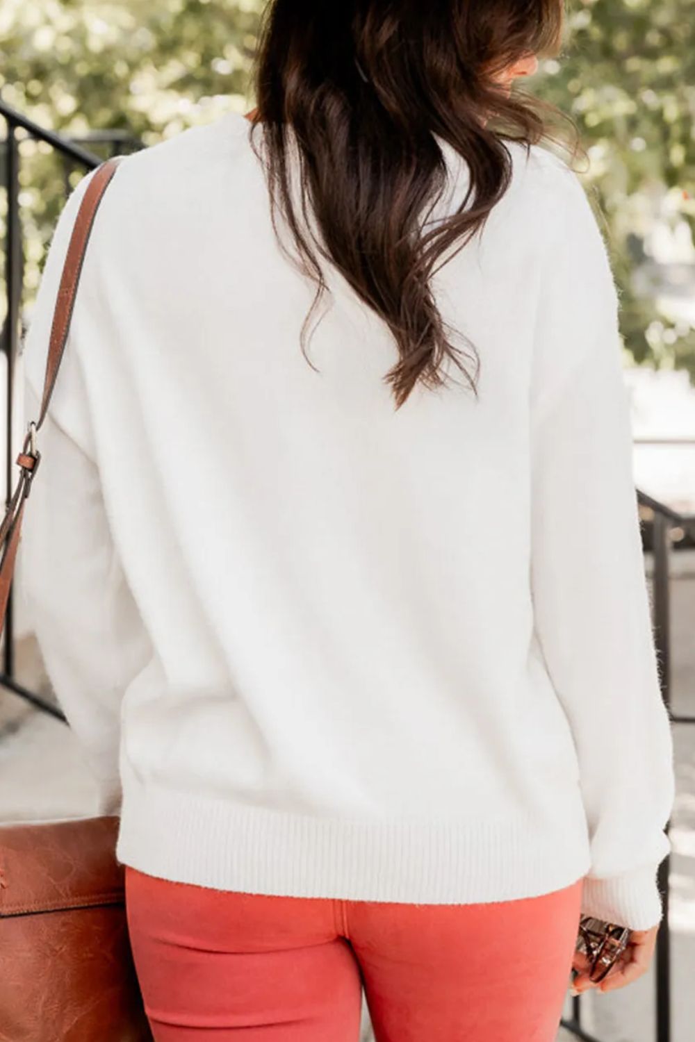 THANKFUL Round Neck Long Sleeve Knit Top NicholesGifts