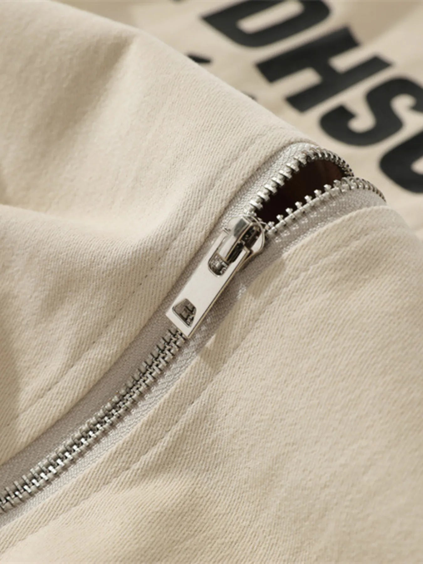 Men's Striped Hem Zip Up Jacket Trendsi