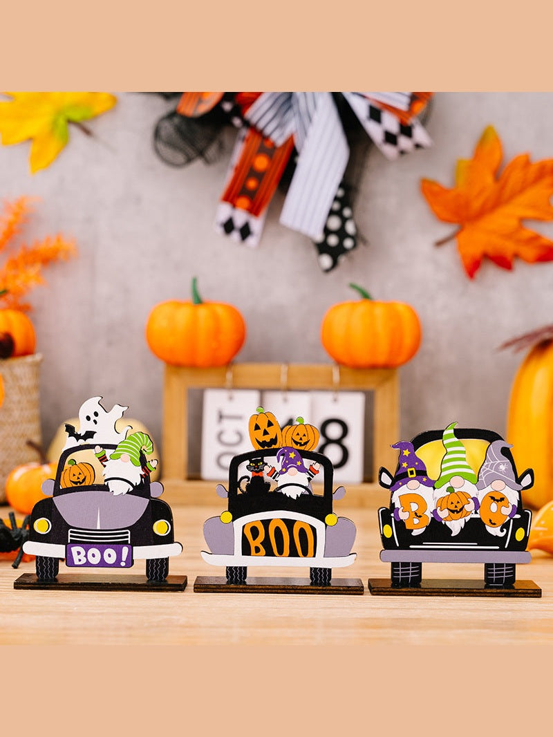 3-Piece Halloween Element Car-Shape Ornaments NicholesGifts