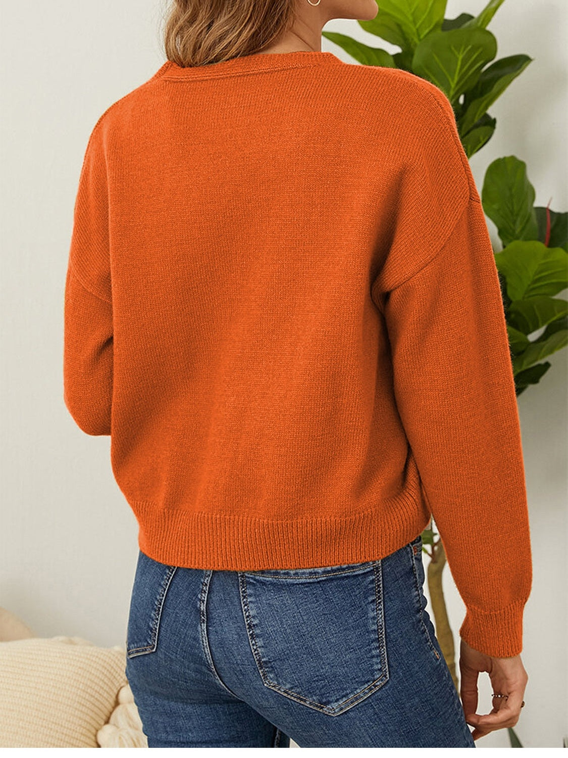 Women Flower Button Front Dropped Shoulder Cardigan NicholesGifts