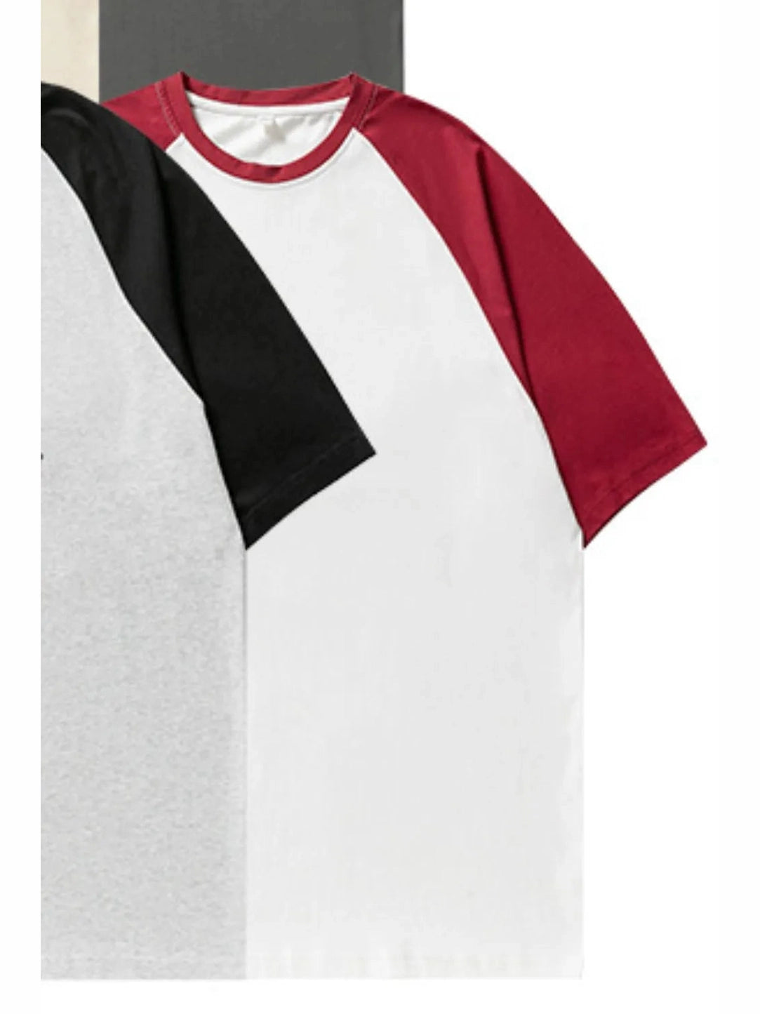 Men's Plus Size Contrast Round Neck Half Sleeve T-Shirt NicholesGifts