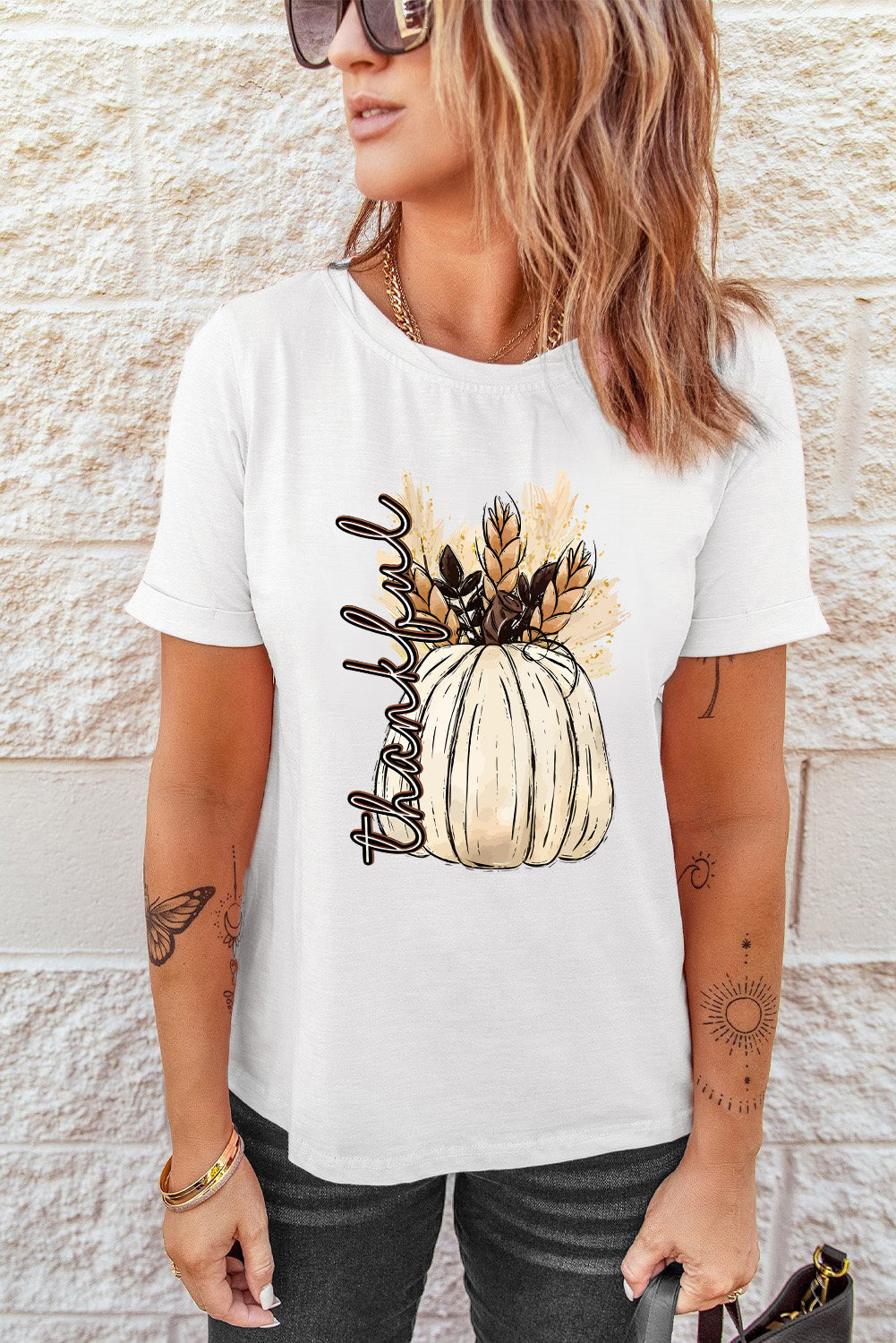 Graphic Round Neck Short Sleeve T-Shirt NicholesGifts