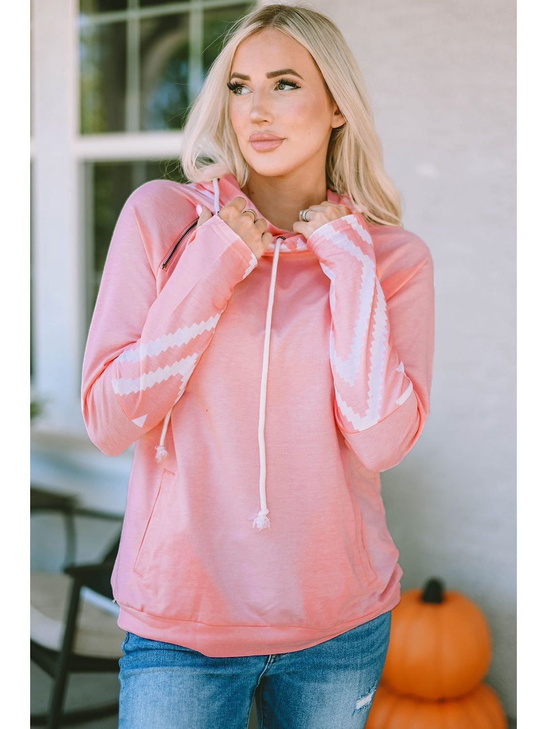 NicholesGifts Women Printed Long Sleeve Hoodie with Pocket NicholesGifts