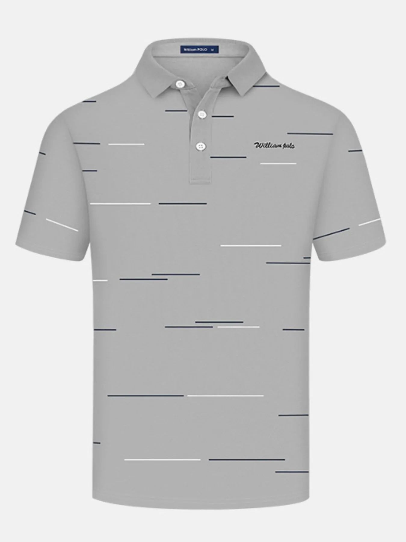 Men's Short Sleeve Collared Neck Striped Polo NicholesGifts