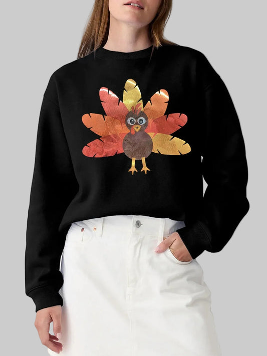 Graphic Round Neck Long Sleeve Sweatshirt nicholesgifts