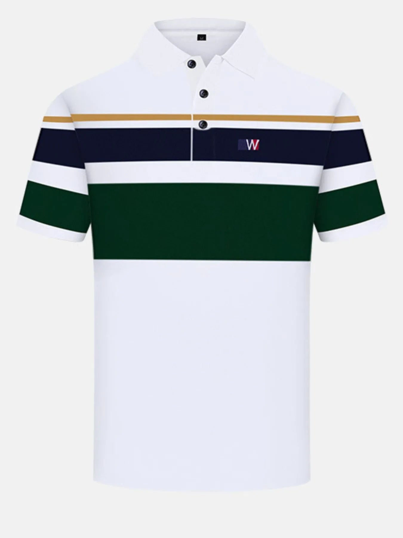 Men's Full Size Color Block Short Sleeve Polo Plus Size