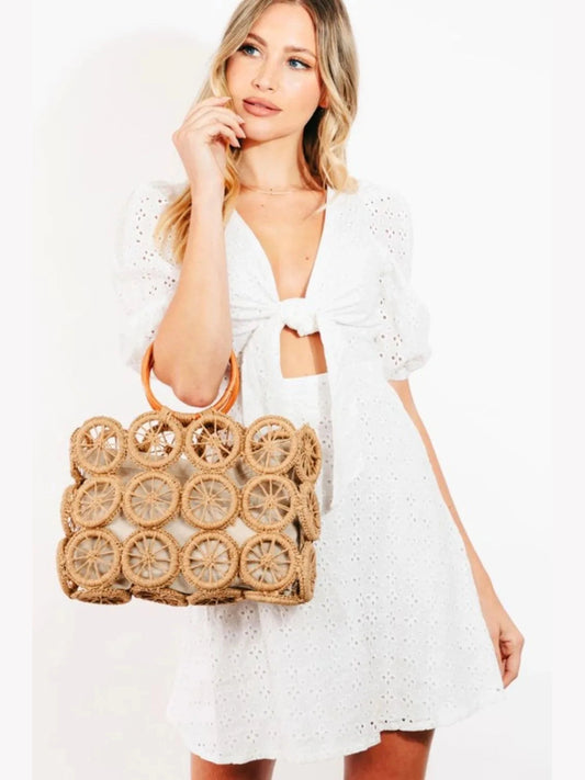 Fame Intricate Braided Wheels Handbag