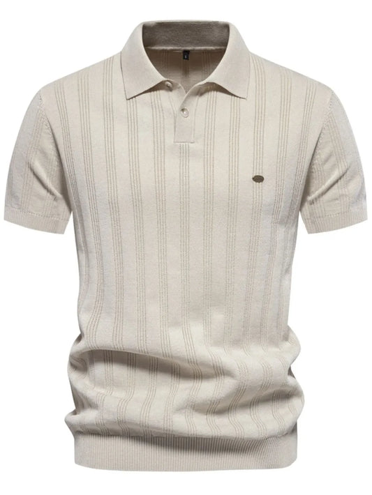 Men's Collared Neck Short Sleeve Knit Polo NicholesGifts